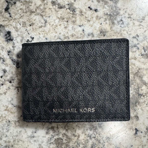 Michael Kors Black Textured Card Holder - Picture 4 of 5